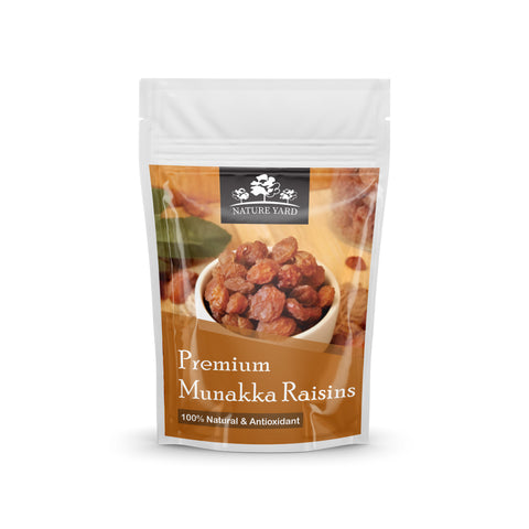 NATURE YARD Premium Afghan Munakka Raisins Abjosh - Organic Nuts Dry Fruits Kishmish/Kismis/Raisin | No Added Artifical Sugar | Healthy & Naturally For Snack & Gifting