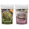 NATURE YARD Organic Pumpkin & Chia Seeds for eating – Seeds for Weight Management/Source of Omega 3 Fatty Acids, Magnesium, & Protein (Pack of 2) 400 gm