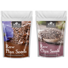 NATURE YARD Organic Unroasted Flax Seeds & Chia Seeds - 2*200 gm- Natural Seeds Combo/ Rich in Fiber/ for Weigt Management/Source of Omega 3 Fatty Acids, Magnesium, & Protein