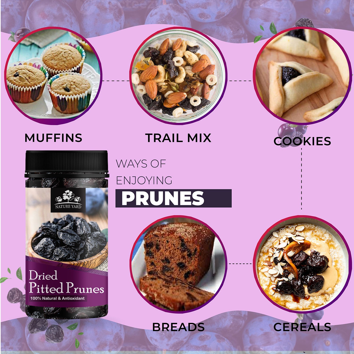 NATURE YARD Pitted Prunes Dry fruit 100 natural & Unsweetened Dried